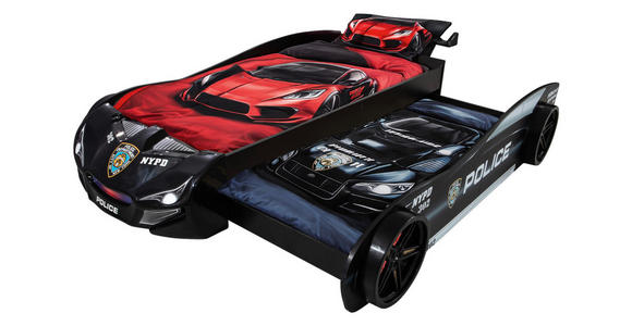 AUSZIEHBETT 90/200 cm  in Schwarz  - Schwarz/Braun, KONVENTIONELL, Holz/Holzwerkstoff (90/200cm) - Xora