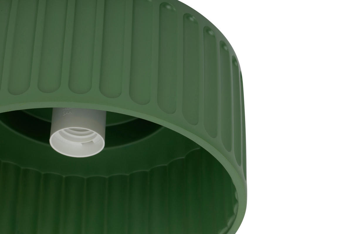 DECKENLEUCHTE 23/18,5 cm   - Grün, Design, Kunststoff/Metall (23/18,5cm) - Collet's Monde