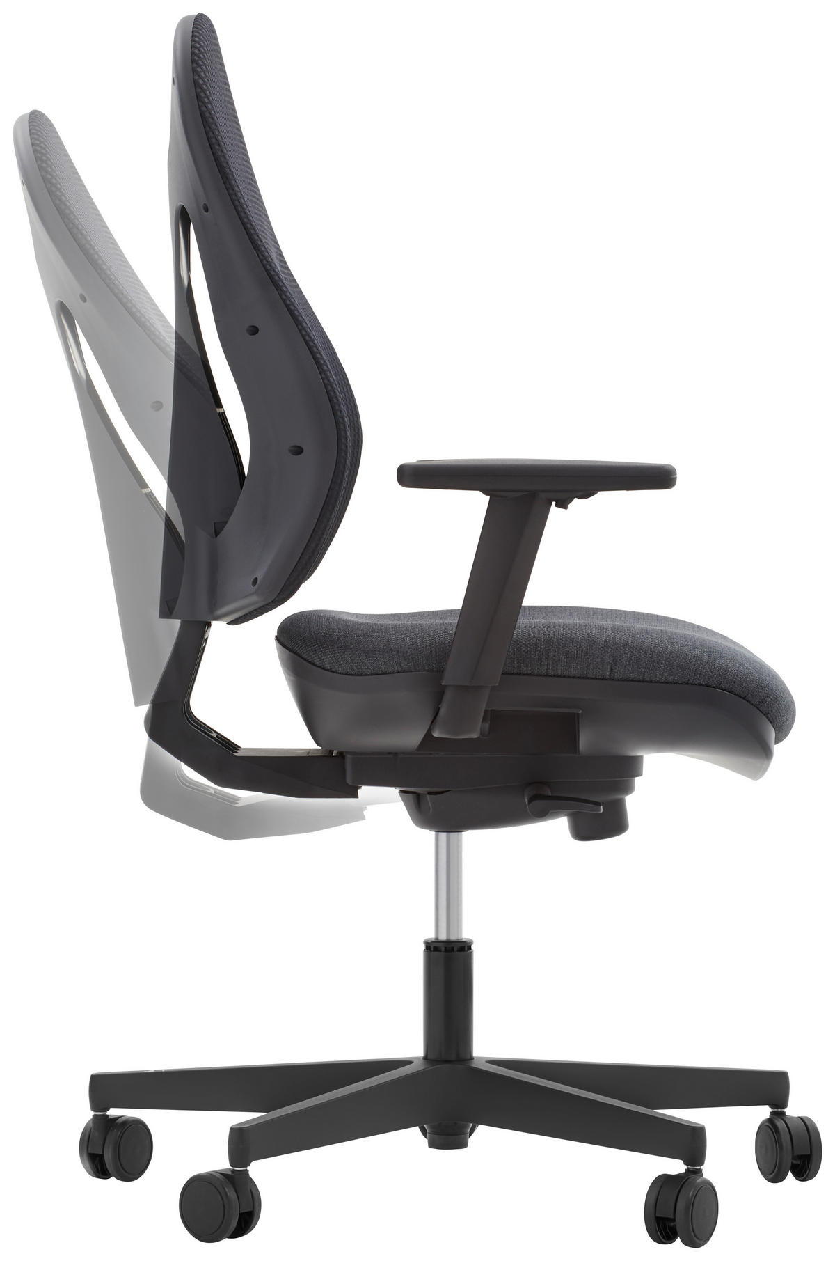 OTOČNÁ ŽIDLE, síťovina, antracitová, černá - černá/antracitová, Design, textil/plast (48/108-122/48cm) - Dieter Knoll