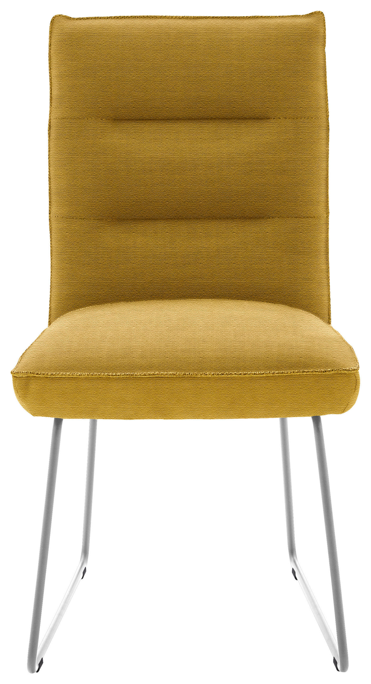 STUHL - Edelstahlfarben/Gelb, Design, Textil/Metall (49/93/59cm) - Dieter Knoll