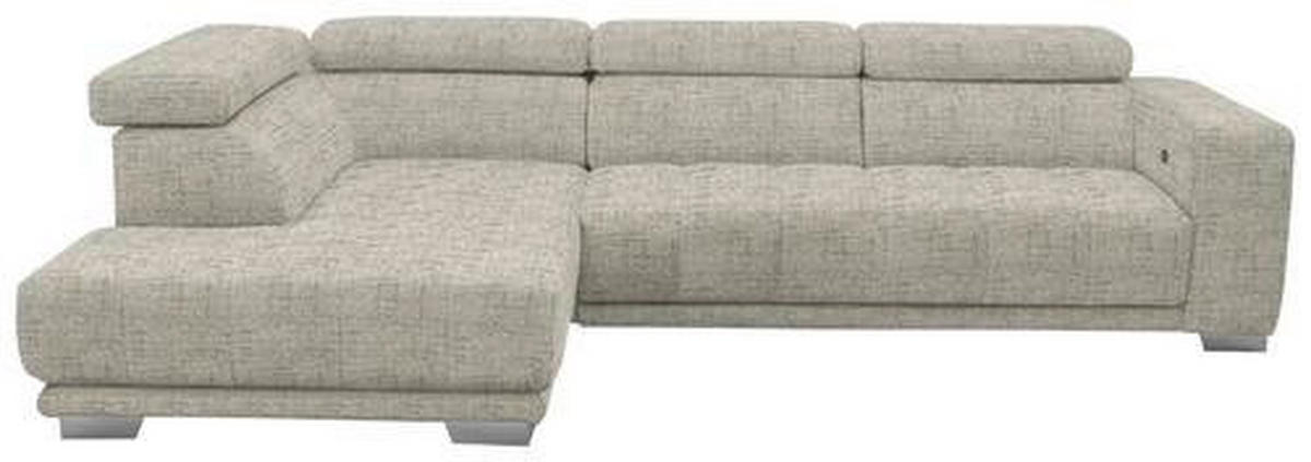 ECKSOFA in Chenille Beige  - Chromfarben/Beige, Design, Textil (207/301cm) - Xora