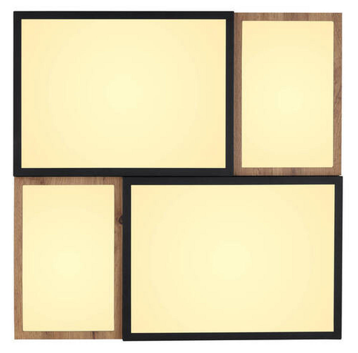 LED-DECKENLEUCHTE 50 W    60/60/9 cm  - Weiss/Opal, Natur, Holzwerkstoff/Kunststoff (60/60/9cm) - Globo