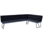 ECKBANK 284/184 cm  in Blau, Schwarz, Dunkelblau  - Blau/Schwarz, Design, Textil/Metall (284/184cm) - Dieter Knoll