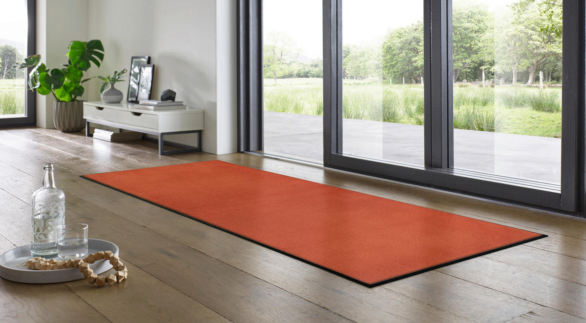 LÄUFER 75/190 cm Spice Rust  - Rot, KONVENTIONELL, Kunststoff/Textil (75/190cm) - wash+dry