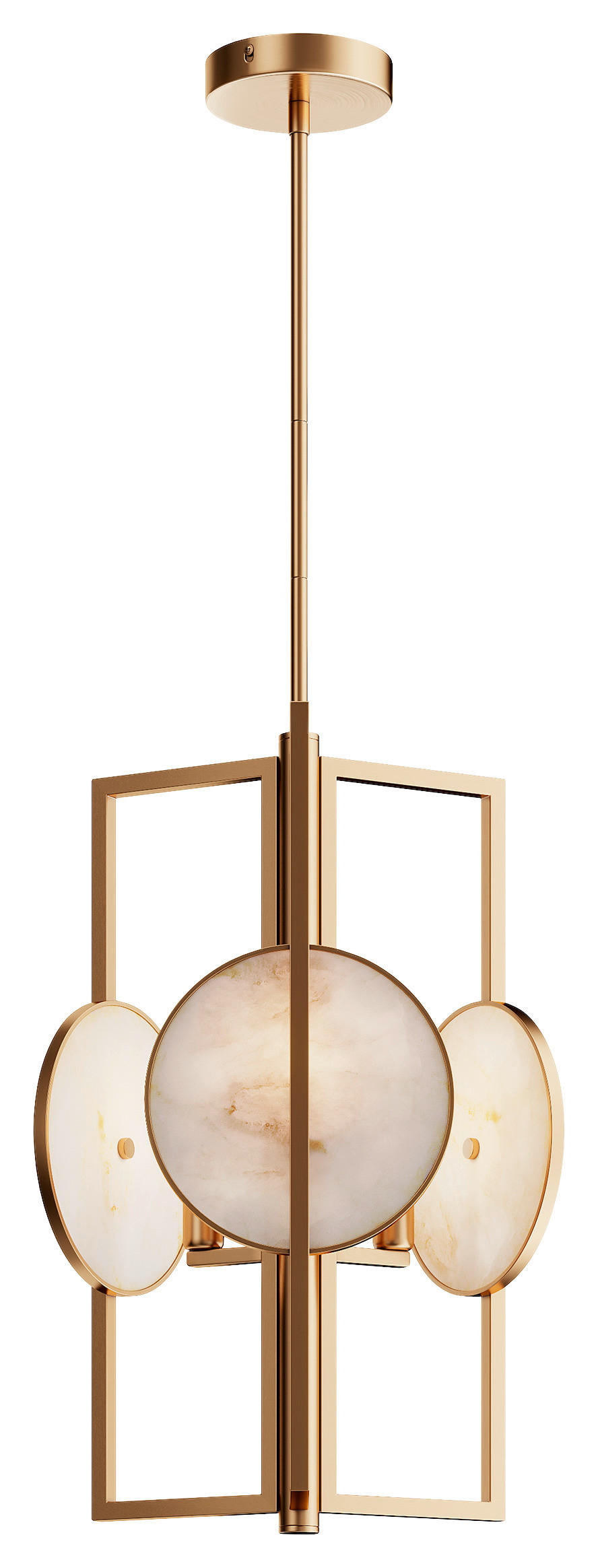 PENDELLEUCHTE  30,5/51/30,5 cm   - Goldfarben, Trend, Stein/Metall (30,5/51/30,5cm) - MAYTONI