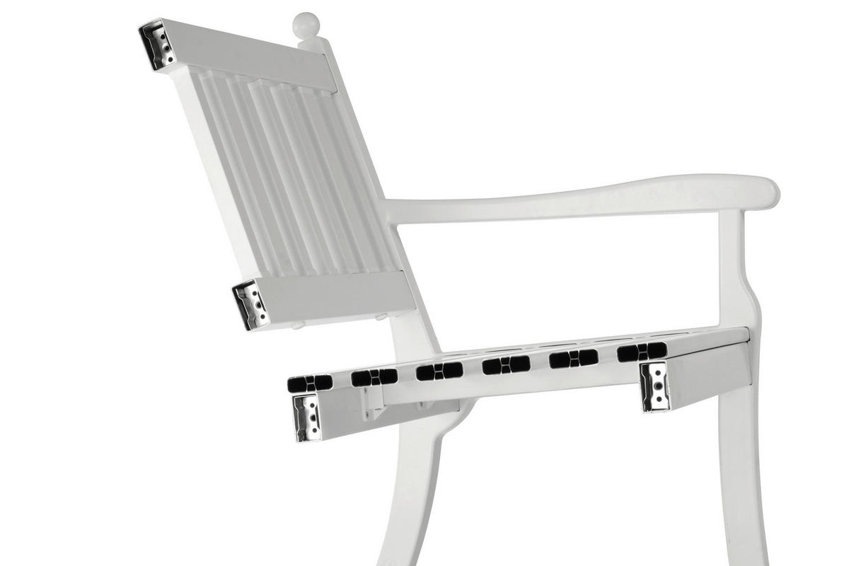 GARTENBANK 160/88/69 cm   - Weiß, Basics, Kunststoff (160/88/69cm) - Modante