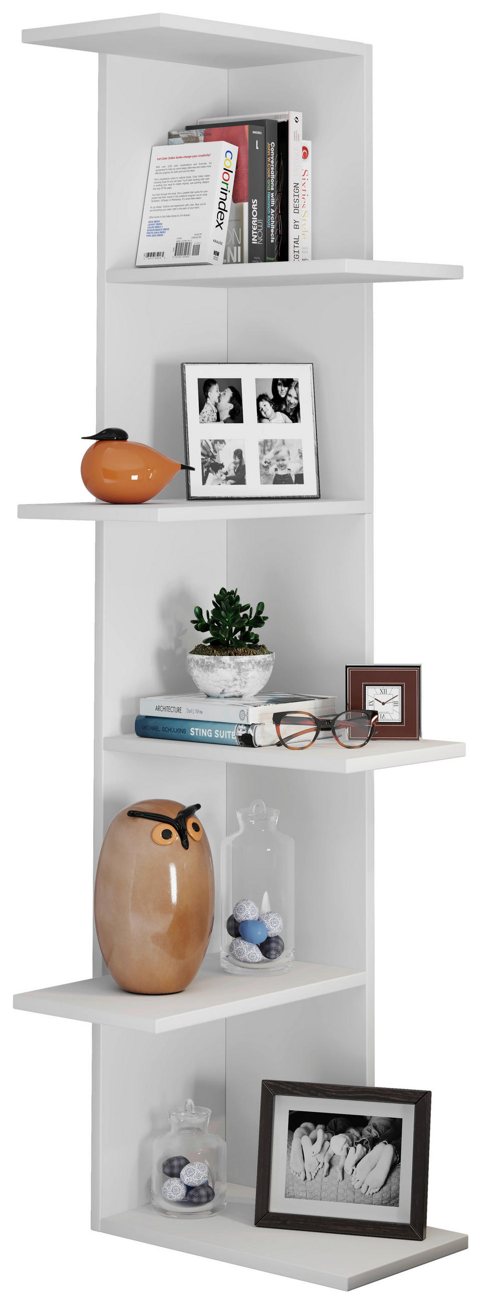 ECKREGAL in 37/140/37 cm Weiss  - Weiss, Lifestyle, Holzwerkstoff (37/140/37cm) - MID.YOU