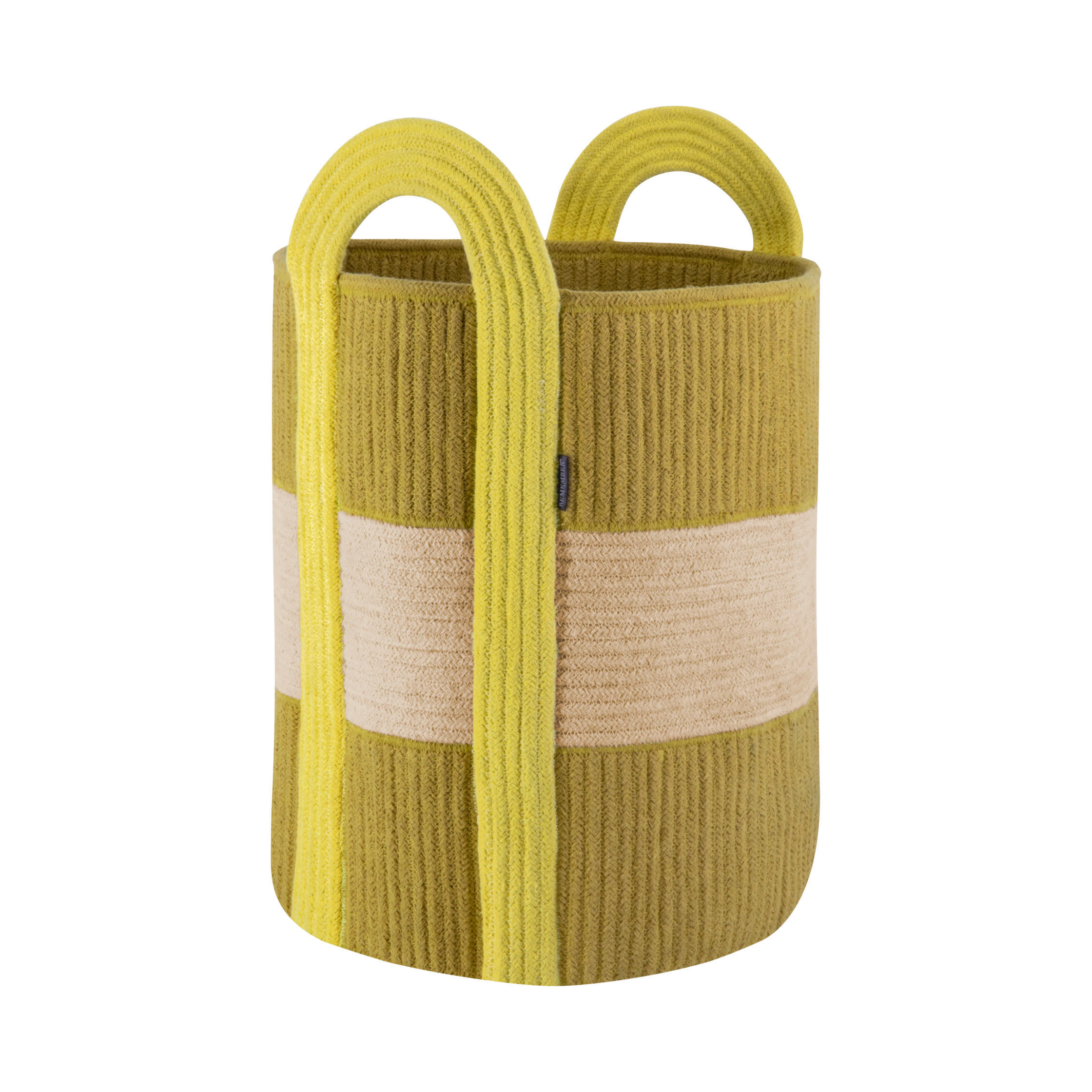 KORB REMEMBER  - Hellbraun/Gelb, Trend, Textil (40/40/58cm)