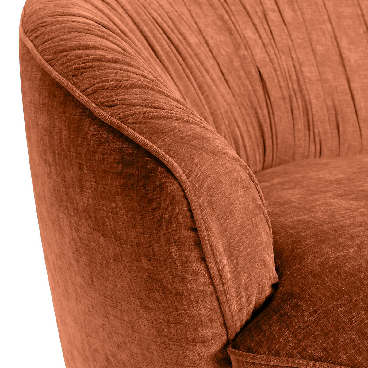 MEGASOFA Flachgewebe Kupferfarben  - Hellbraun/Gelb, Design, Kunststoff/Textil (260/76/115cm) - Landscape