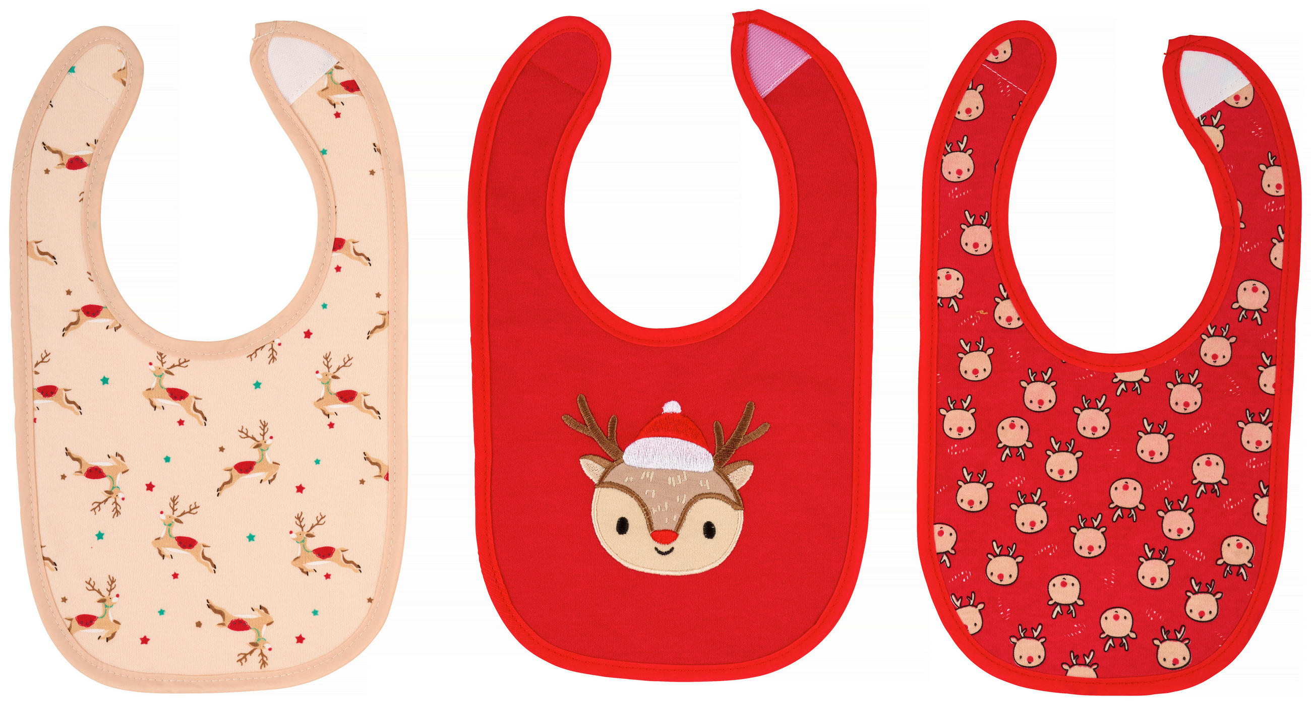LÄTZCHEN 3-teilig  - Beige/Rot, Textil (18/30cm) - X-Mas