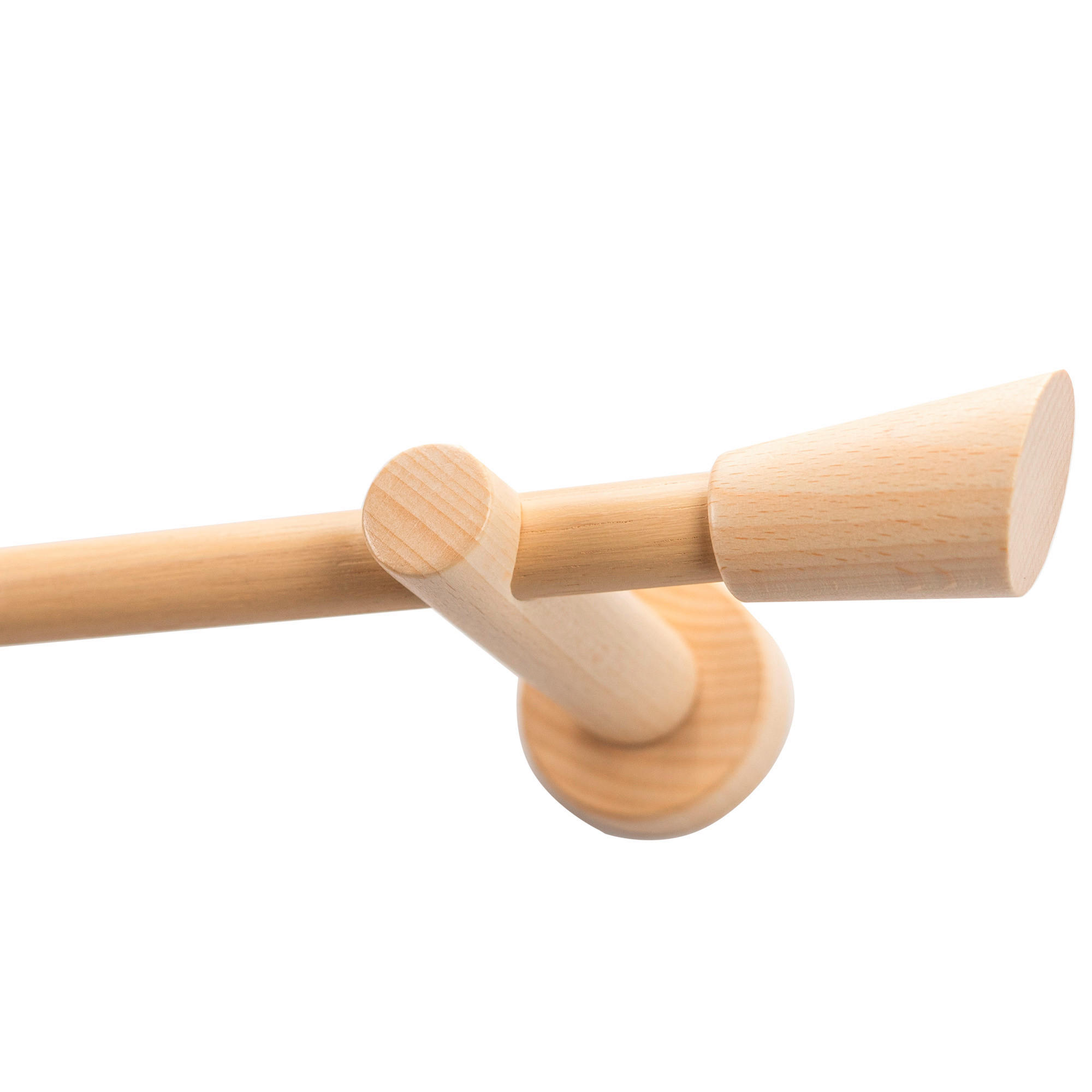 VORHANGSTANGE 410 cm  - Hellbraun, Basics, Holz (410cm)