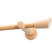 VORHANGSTANGE 480 cm  - Hellbraun, Basics, Holz (480cm)