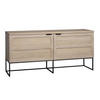 SIDEBOARD 160/76/41 cm  - svart/ekfärgad, Modern, metall/trä (160/76/41cm) - Rowico
