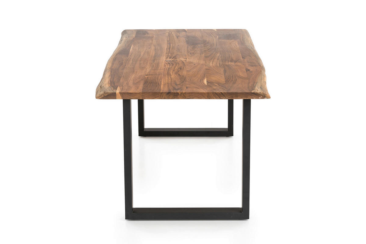 ESSTISCH in Holz 140/80/76,5 cm  - Schwarz/Naturfarben, MODERN, Holz/Metall (140/80/76,5cm) - Livetastic