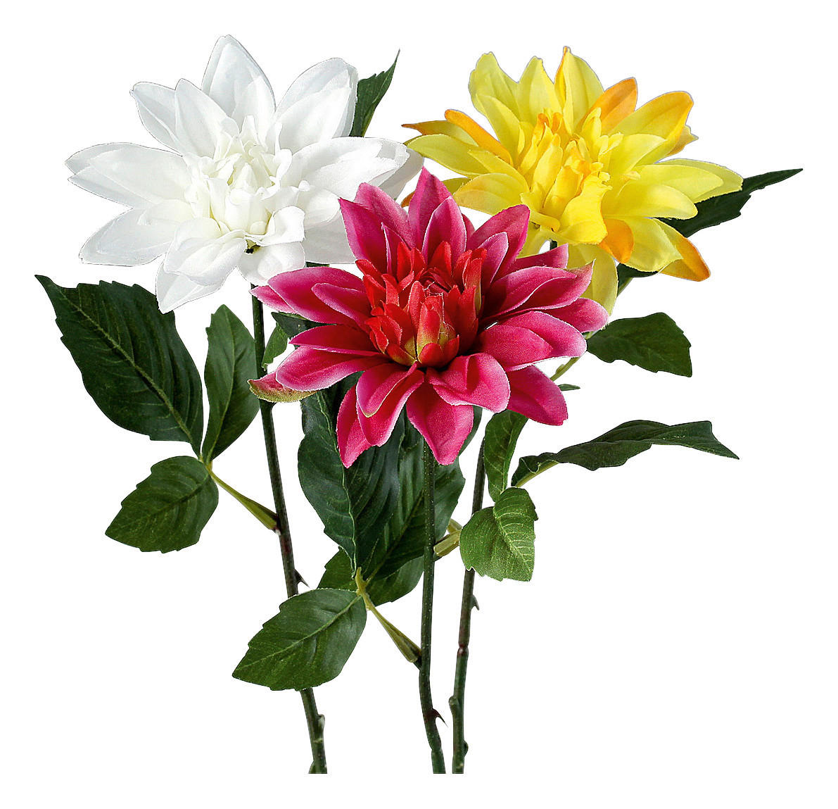 KUNSTBLUME - Gelb/Rot, Basics, Kunststoff/Textil (48cm)