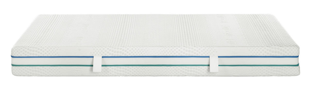 WENDEMATRATZE 100/200 cm Höhe ca. 21-22 cm 7 -Zonen - Blau/Weiß, Basics, Textil (100/200cm) - Irisette