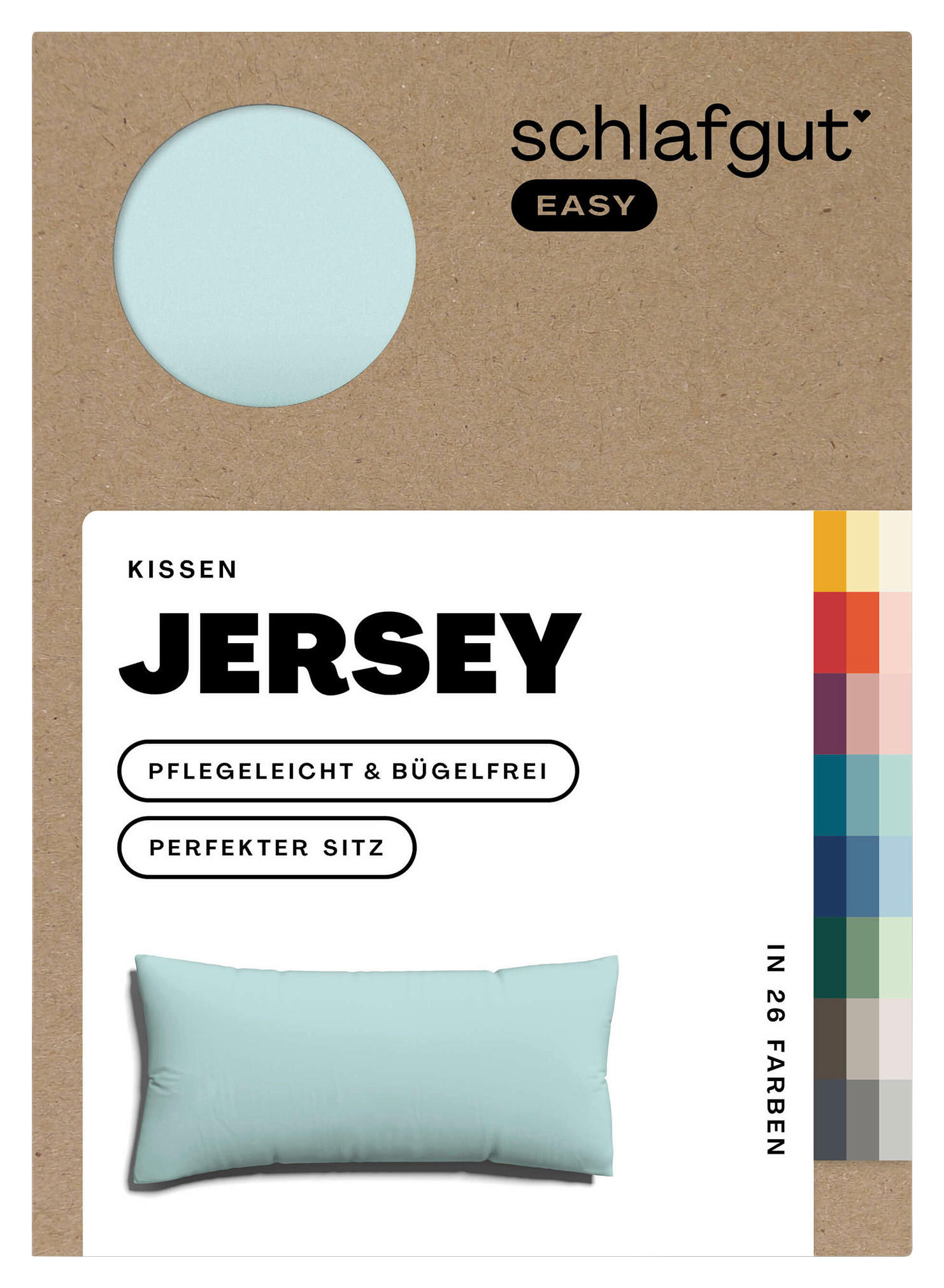 KOPFKISSENBEZUG EASY JERSEY 40/80 cm  - Petrol, Basics, Textil (40/80cm) - Schlafgut