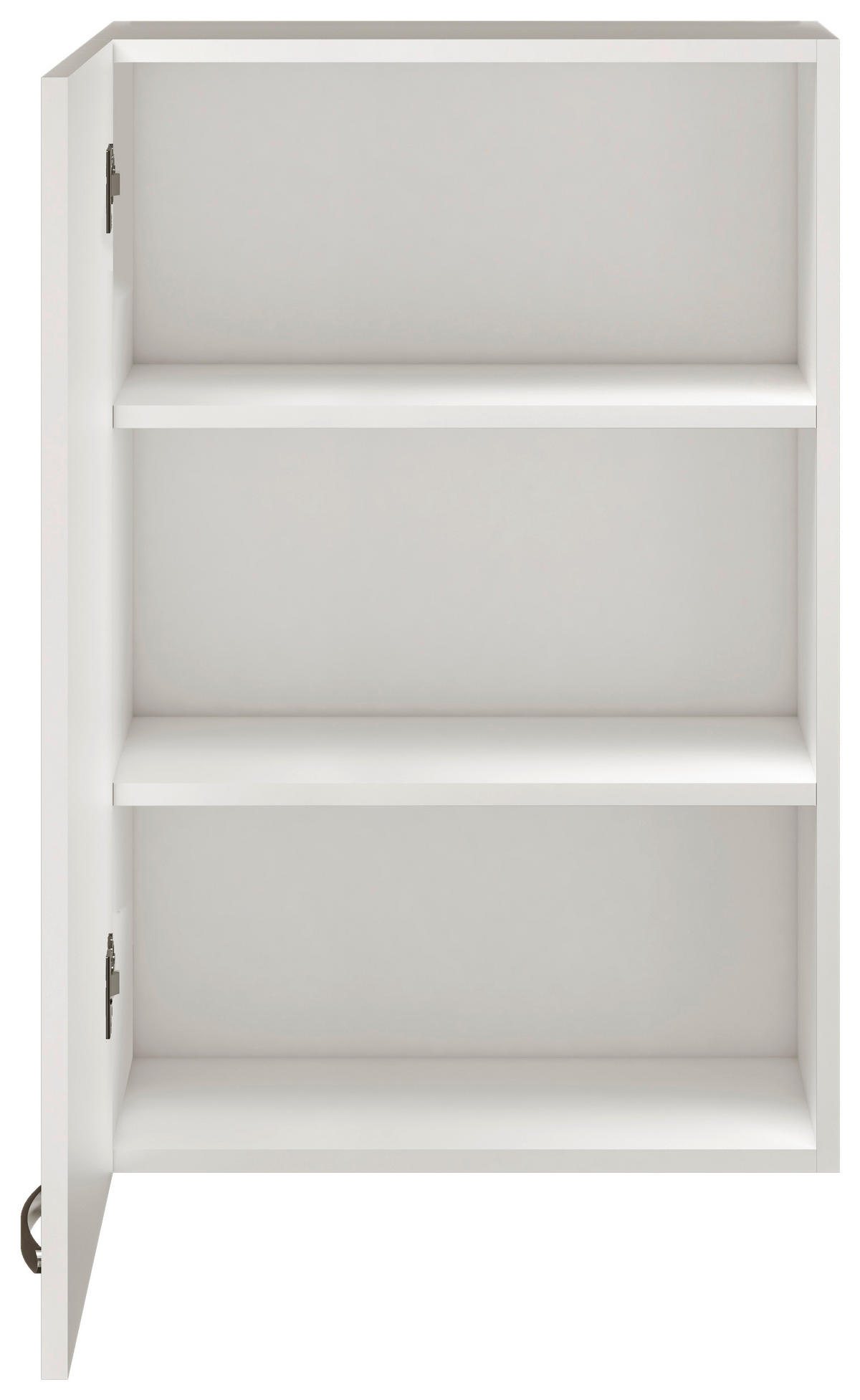 KÜCHENOBERSCHRANK 60/89/32 cm  in Weiß, Weiß Hochglanz  - Edelstahlfarben/Weiß Hochglanz, MODERN, Holzwerkstoff/Metall (60/89/32cm) - FlexWell