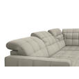 ECKSOFA in Webstoff Ecru  216/297 cm  - Ecru/Schwarz, Design, Holz/Textil (216/297cm) - Xora