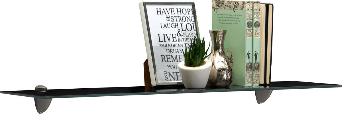 GLASABLAGE78/0,6/18 cm Schwarz  - Schwarz, Konventionell, Glas (78/0,6/18cm) - Boxxx