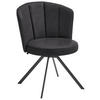 STUHL drehbar Anthrazit, Schwarz  - Anthrazit/Schwarz, Design, Textil/Metall (62/83/64cm) - Venjakob