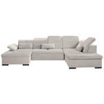 WOHNLANDSCHAFT  in Chenille Beige  - Beige/Grau, KONVENTIONELL, Kunststoff/Textil (240/340/188cm) - Carryhome