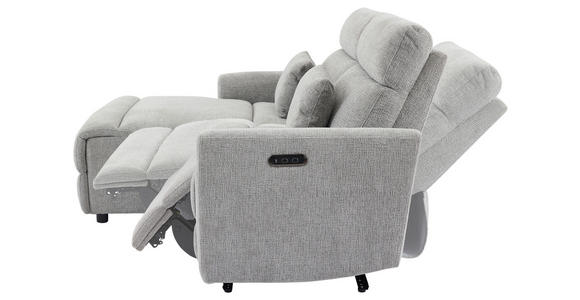 ECKSOFA  in Webstoff Grau  101/212 cm  - Schwarz/Grau, Design, Kunststoff/Textil (101/212cm) - Carryhome