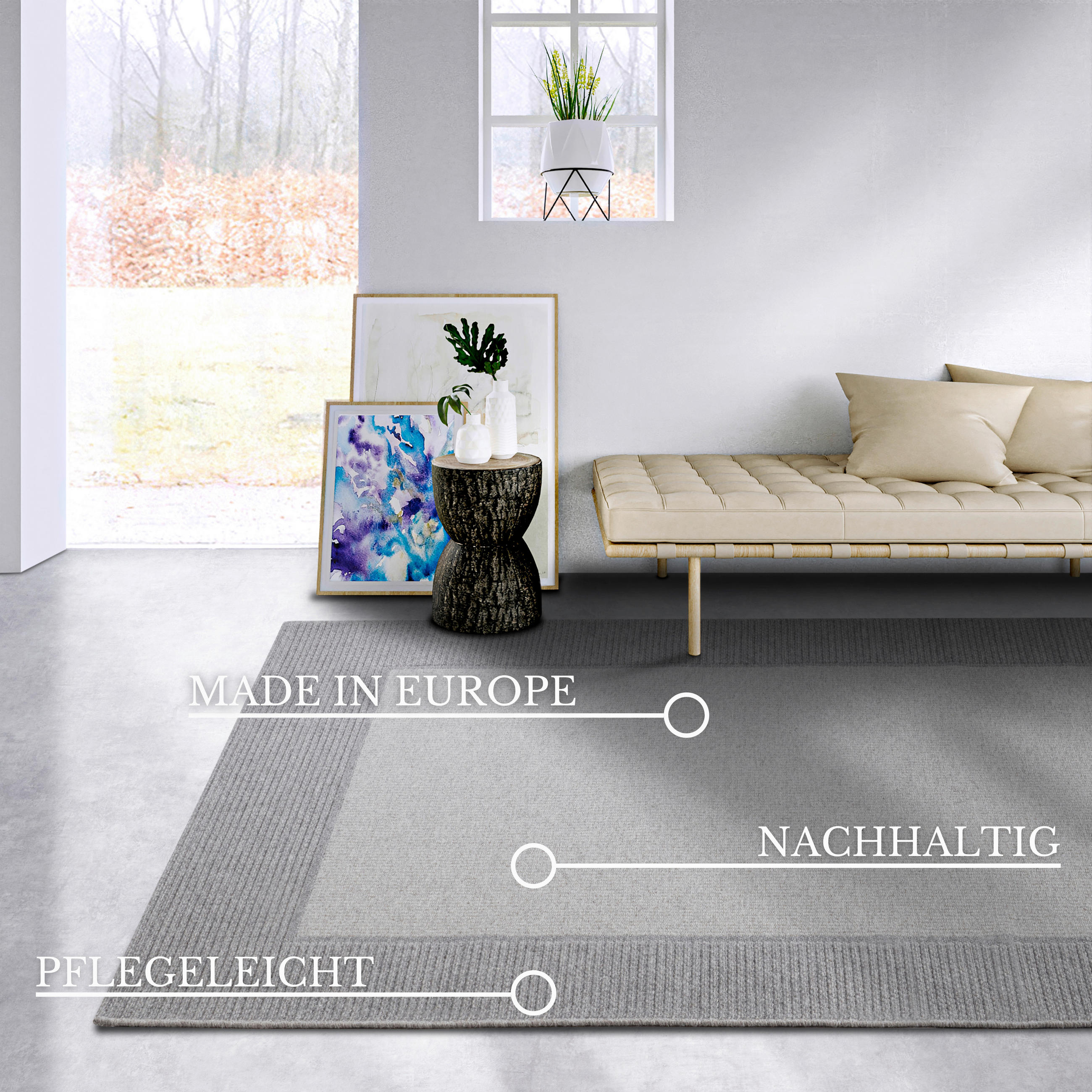 WEBTEPPICH 200/290 cm Kollektion 1843 Grau, Beige, Hellbraun  - Hellbraun/Beige, Basics, Kunststoff/Textil (200/290cm) - Villeroy & Boch