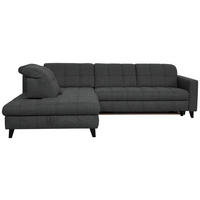 ECKSOFA  in Webstoff Dunkelgrau  216/297 cm  - Dunkelgrau/Schwarz, Design, Holz/Textil (216/297cm) - Xora
