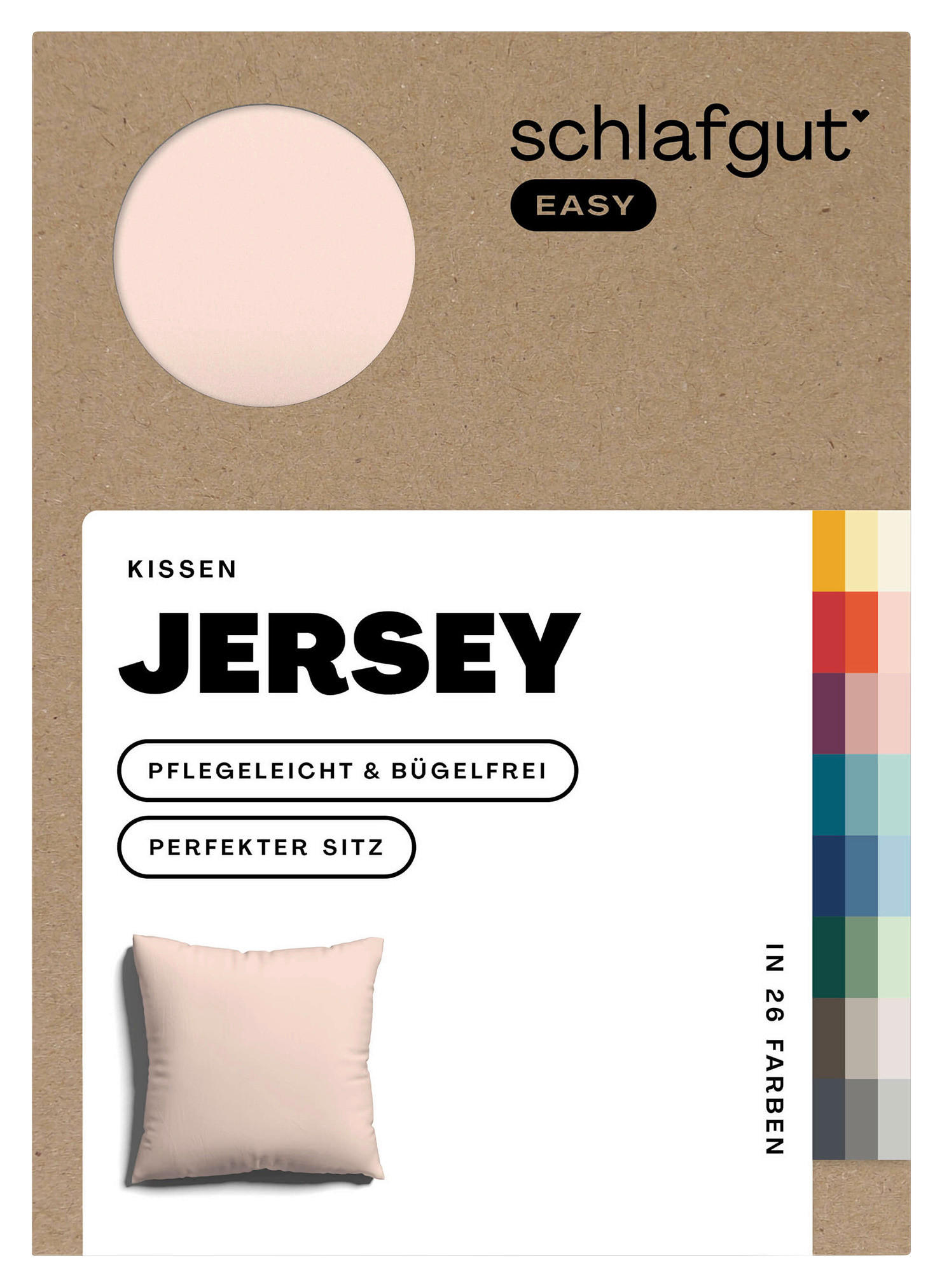KOPFKISSENBEZUG EASY JERSEY 80/80 cm  - Hellrot, Basics, Textil (80/80cm) - Schlafgut