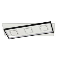 LED-DECKENLEUCHTE Richmond 70/30/6 cm  - Schwarz/Weiß, LIFESTYLE, Kunststoff/Metall (70/30/6cm) - Novel