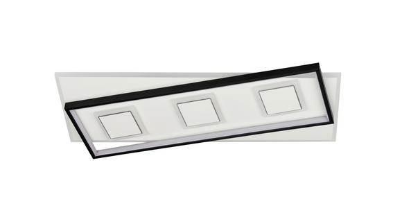LED-DECKENLEUCHTE Richmond 70/30/6 cm  - Schwarz/Weiß, LIFESTYLE, Kunststoff/Metall (70/30/6cm) - Novel