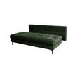 SCHLAFSOFA  mit Liegefunktion, Schlafen auf Sitzhöhe, Rücken echt Chenille Dunkelgrün  - Dunkelgrün/Schwarz, KONVENTIONELL, Textil/Metall (203/94/96cm) - Carryhome