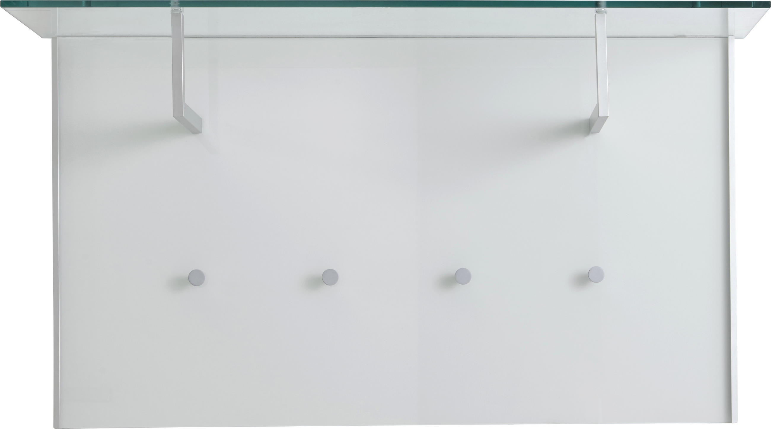 GARDEROBENPANEEL  in 102/57/32,5 cm  - Klar/Alufarben, Design, Glas/Holzwerkstoff (102/57/32,5cm) - Dieter Knoll
