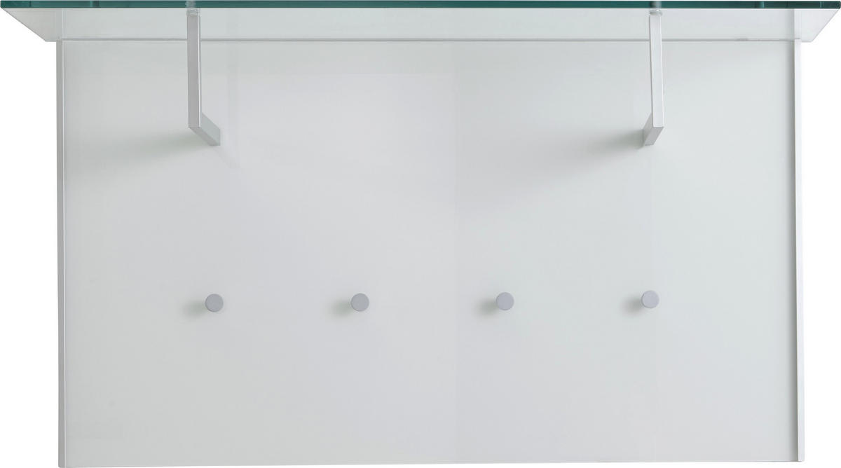 GARDEROBENPANEEL  in 102/57/32,5 cm  - Klar/Alufarben, Design, Glas/Holzwerkstoff (102/57/32,5cm) - Dieter Knoll