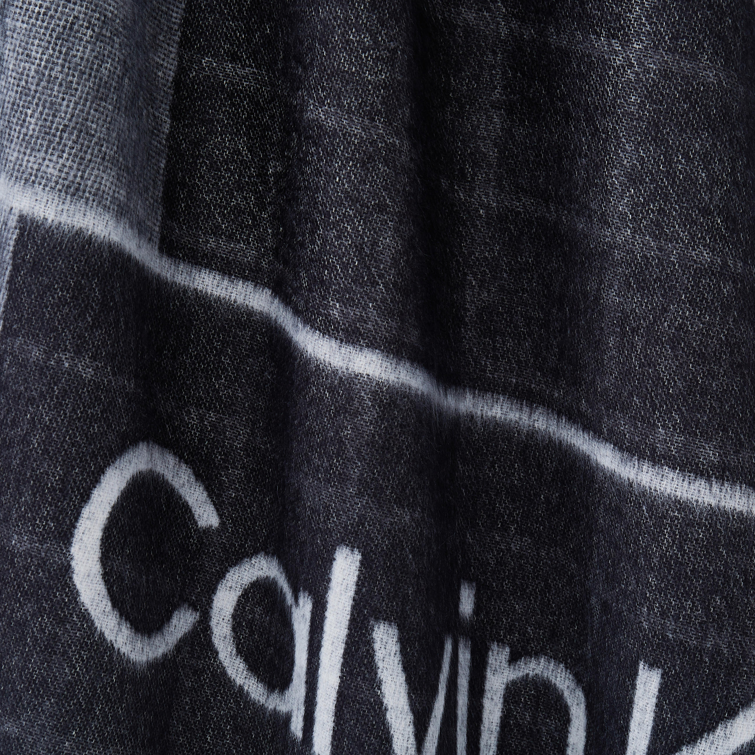 WOHNDECKE Offset Logo 127/178 cm  - Anthrazit, Basics, Textil (127/178cm) - Calvin Klein