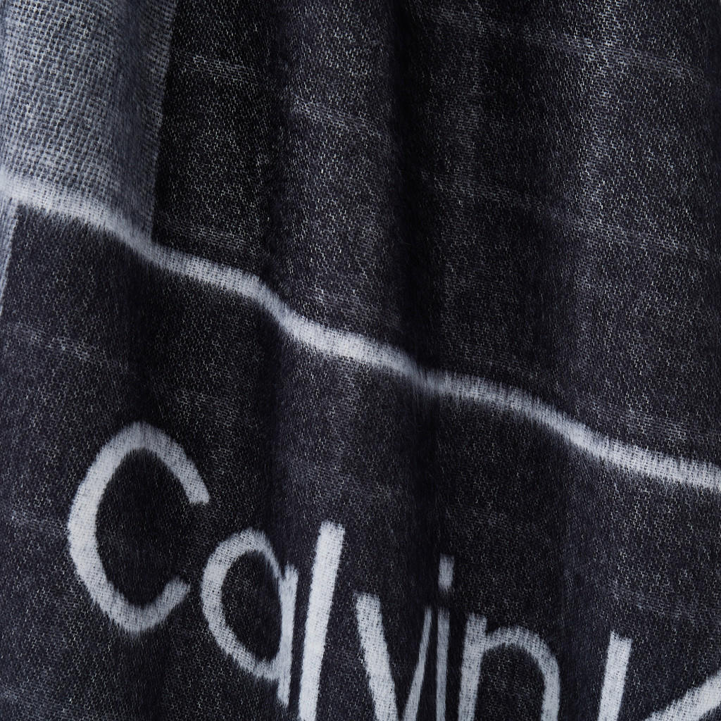 Thumbnail - Calvin Klein Wohndecke Offset Logo, Anthrazit, Textil, 127x178 cm, Wohntextilien, Decken, Kuscheldecken