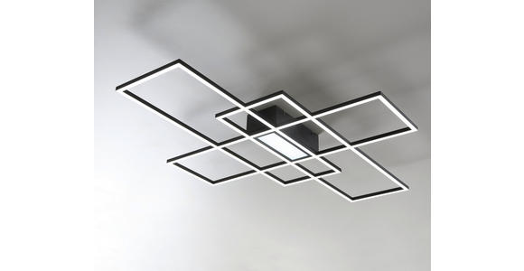 LED-DECKENLEUCHTE 100/75/7 cm - Schwarz, Basics, Kunststoff/Metall (100/75/7cm) - Novel