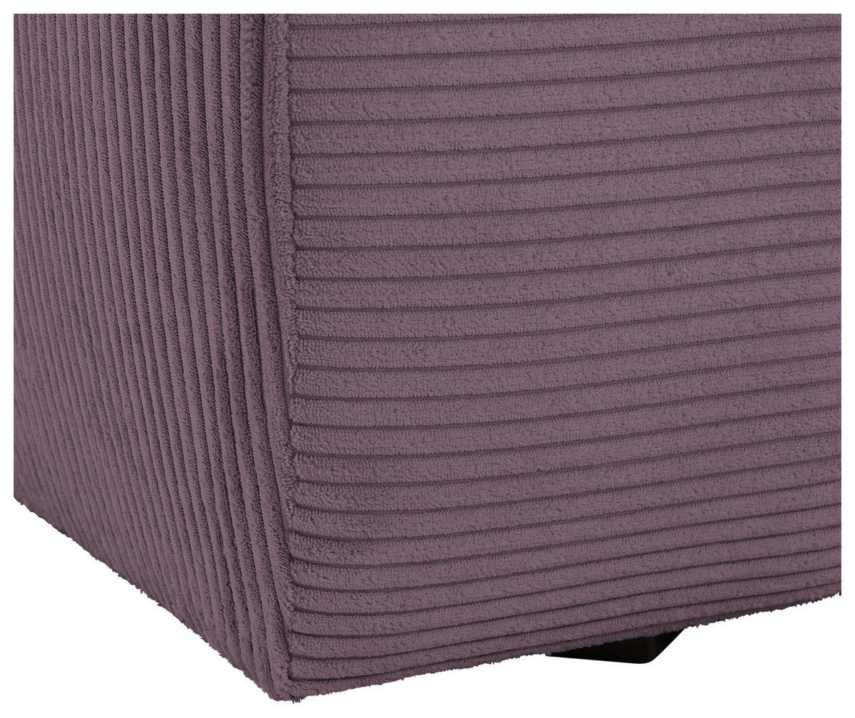 BIGSOFA Cord Lila  - Lila/Schwarz, Design, Kunststoff/Textil (260/90/140cm) - Ambia Home