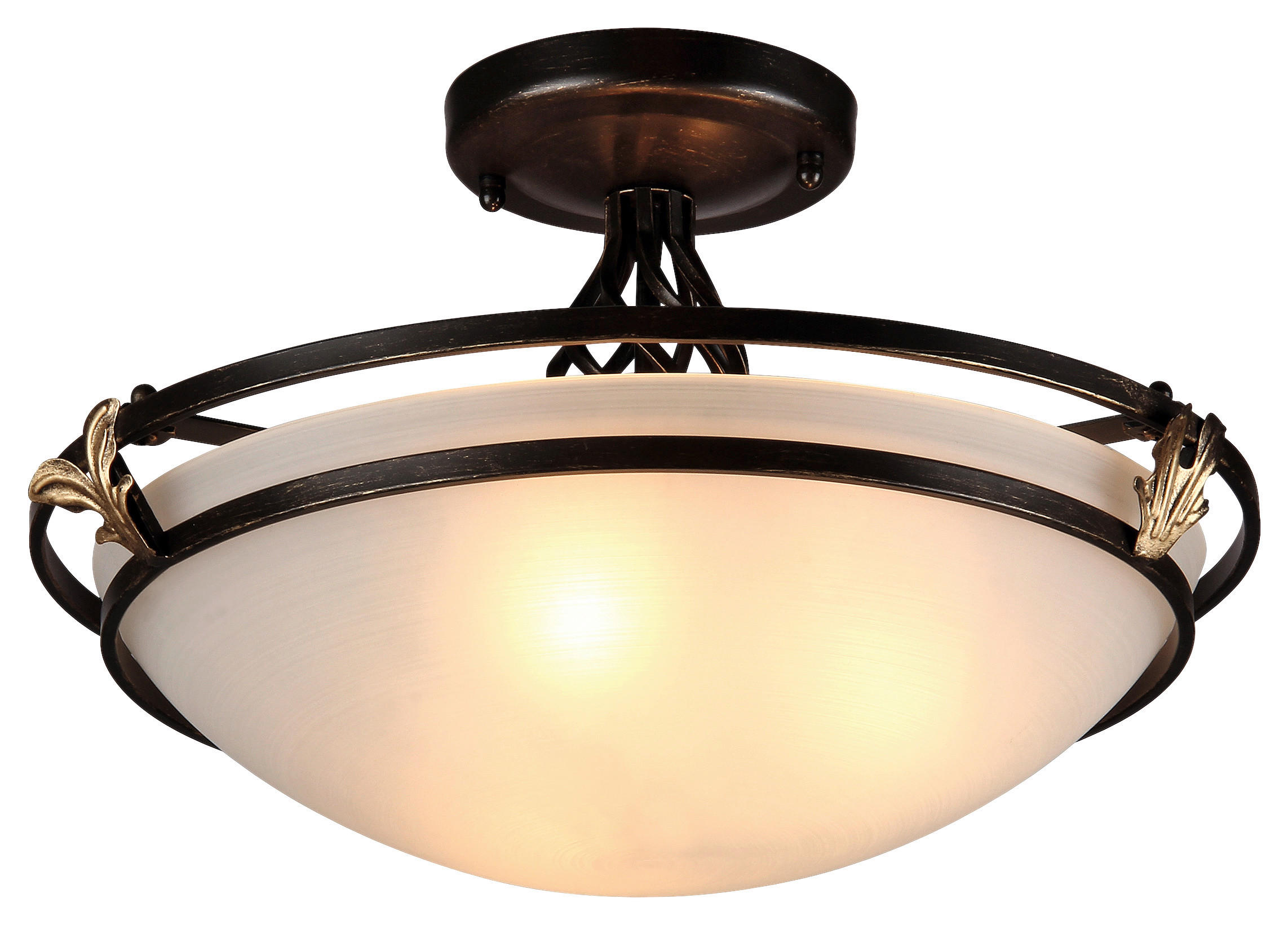 DECKENLEUCHTE 48/28/48 cm   - Bronzefarben, Trend, Glas/Metall (48/28/48cm) - MAYTONI