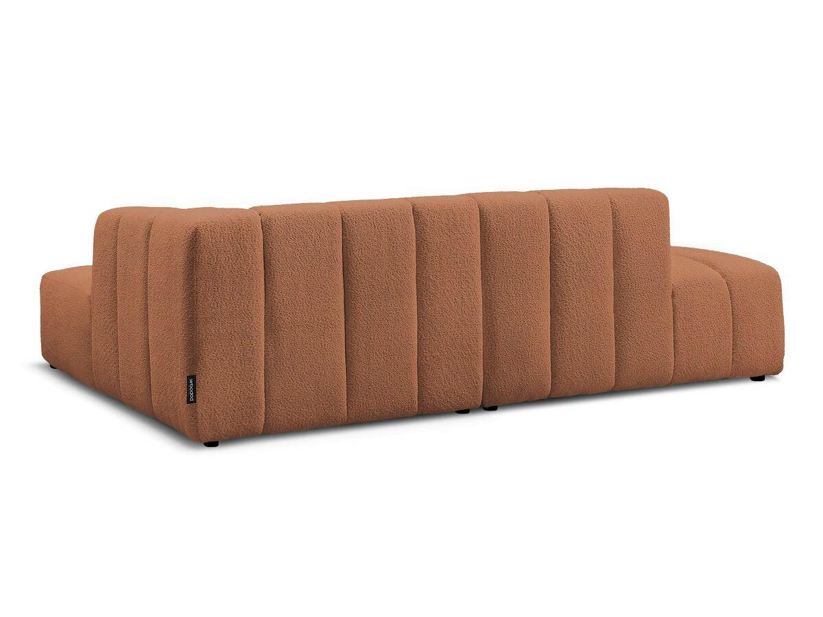 ECKSOFA  ANNECY Orange Bouclé  - Schwarz/Orange, MODERN, Kunststoff/Textil (262/170cm)
