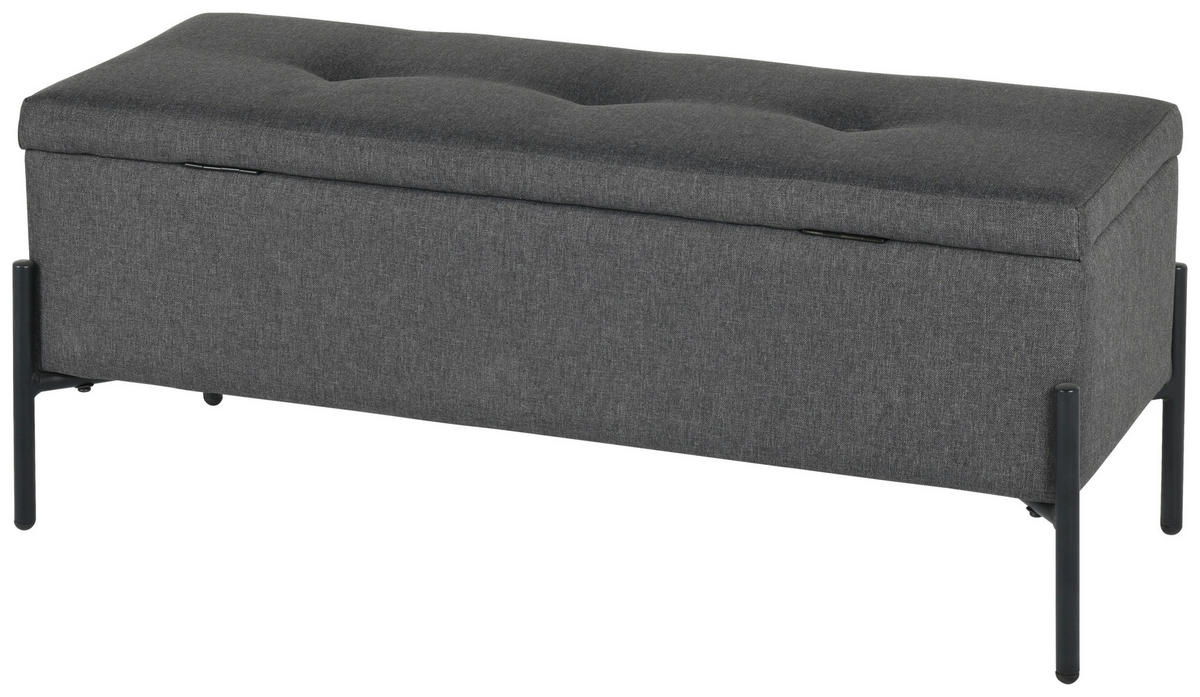 ŠATNÍ LAVICE, 95/41.5/37 cm - černá/tmavě šedá, Design, kov/textil (95/41.5/37cm) - MID.YOU