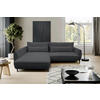 ECKSOFA in Bouclé Dunkelgrau  - Dunkelgrau/Creme, Design, Textil/Metall (204/273cm) - MID.YOU
