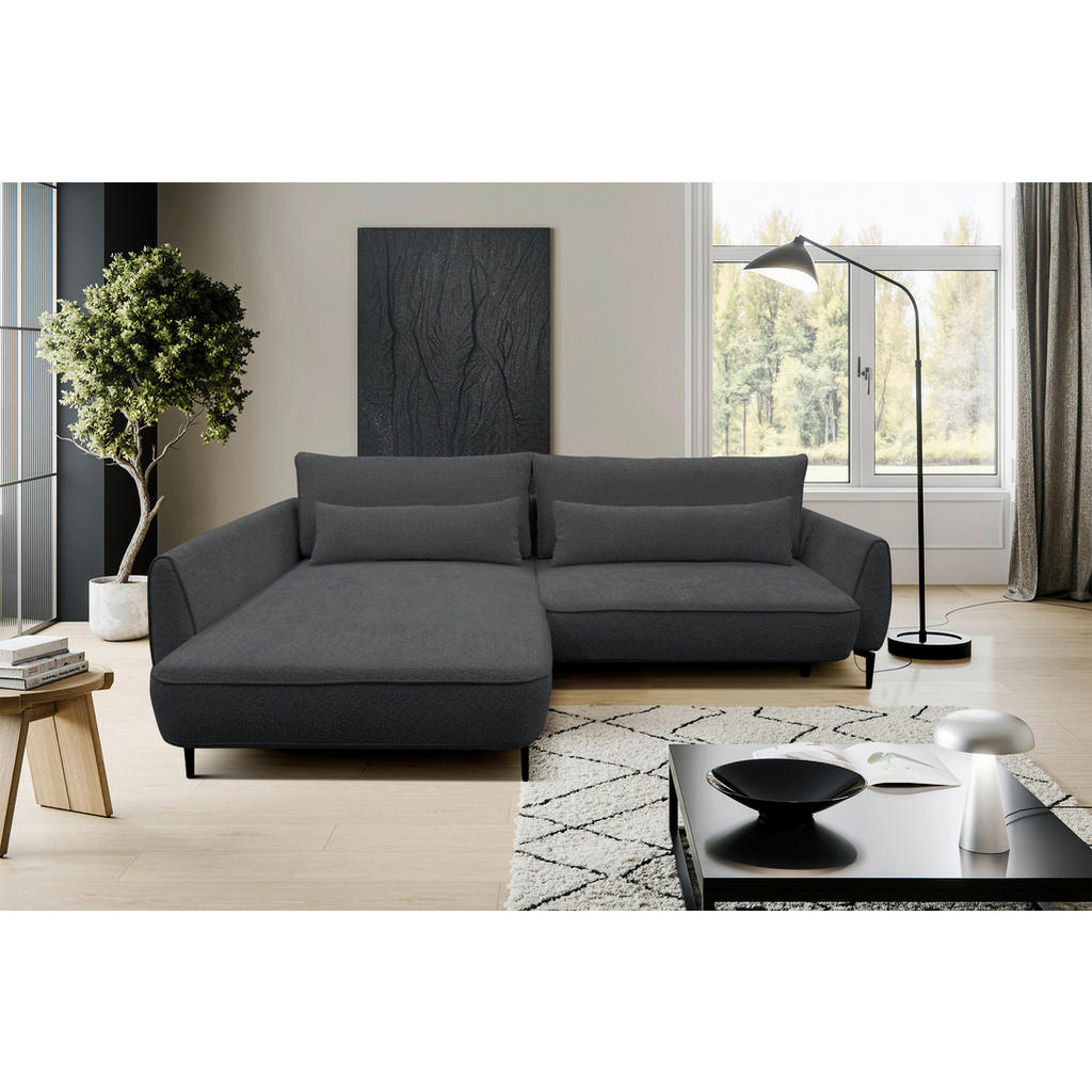 MID.YOU ROHOVÁ SEDAČKA, textil, tmavosivá