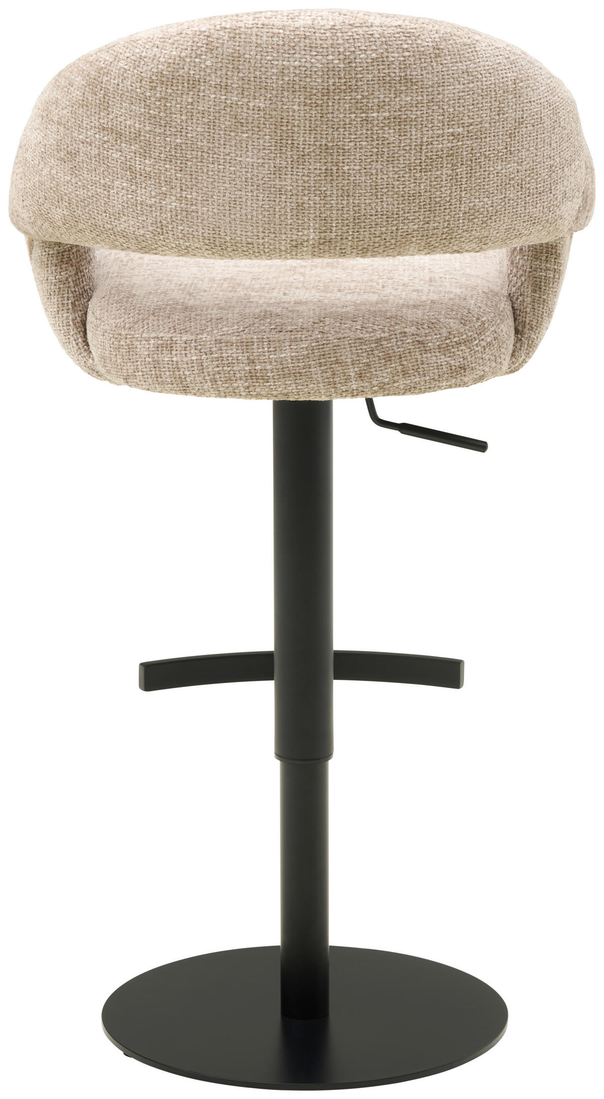 BAROVÁ STOLIČKA, čierna, béžová - čierna/béžová, Konventionell, kov/textil (56,5/87-112/57,5cm) - Livetastic
