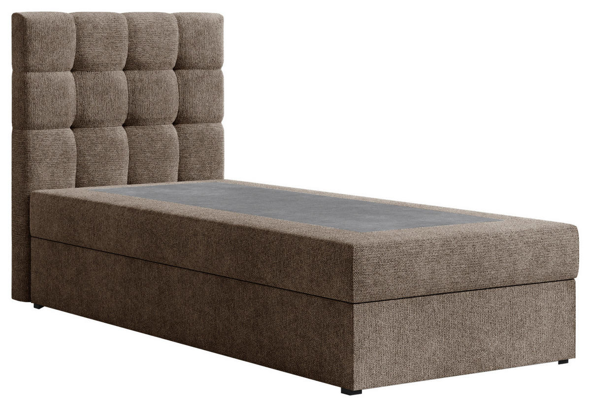 BOXBETT 90/200 cm  in Braun  - Schwarz/Braun, MODERN, Holz/Kunststoff (90/200cm) - Livetastic