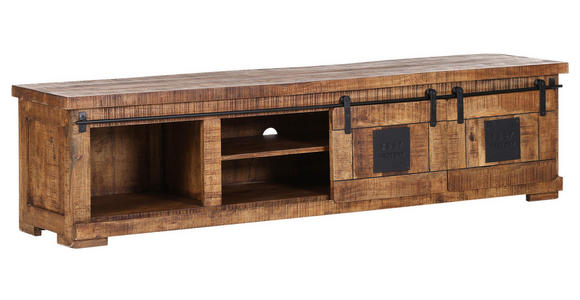 LOWBOARD in 200/50/45 cm - Schwarz/Naturfarben, KONVENTIONELL, Holz/Holzwerkstoff (200/50/45cm) - Landscape