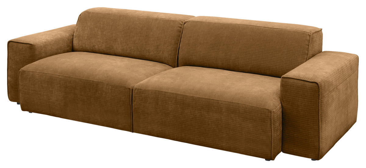 BIGSOFA in Chenille Braun  - Schwarz/Braun, Design, Kunststoff/Textil (238/71/101cm) - Pure Home Lifestyle