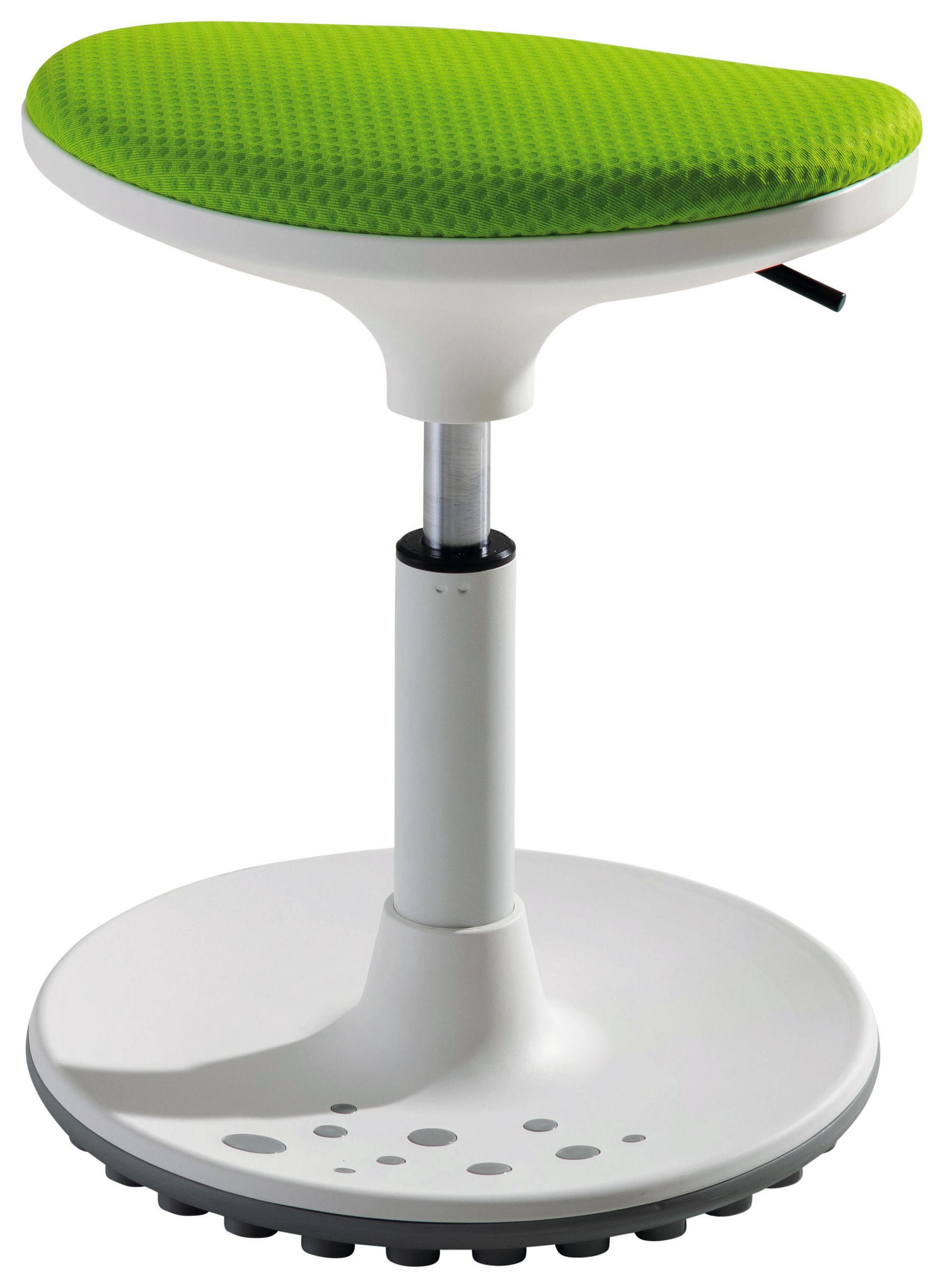 Hocker in Metall, Kunststoff, Textil Weiß, Limette