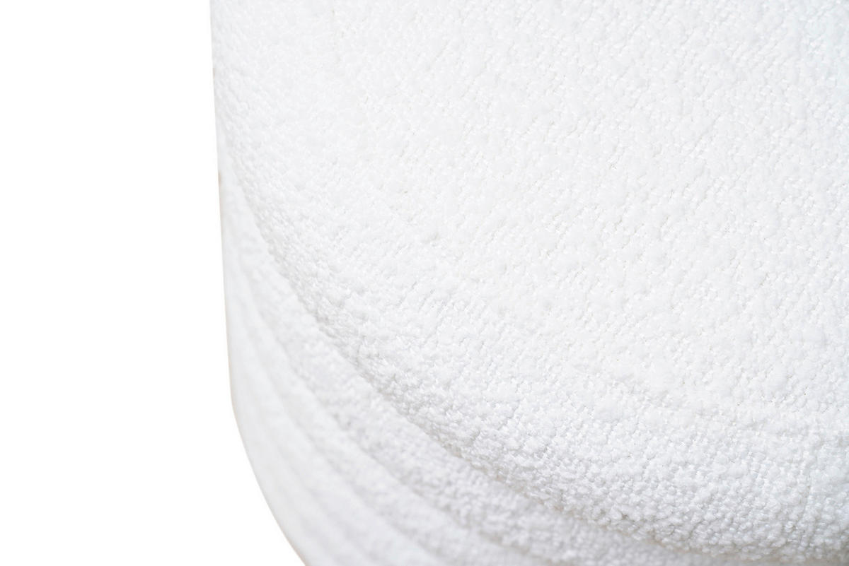 HOCKER in Textil Weiß  - Weiß, MODERN, Textil (38/45/38cm) - Livetastic